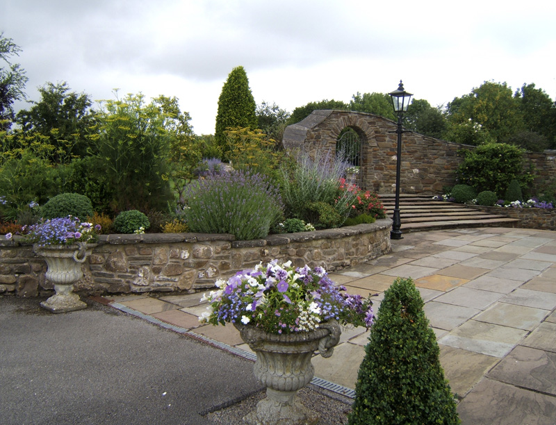 Stone Archway and Planting Beds