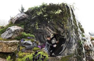Royal Horticultural Show - Cave and waterfall design by Evergreen Wales