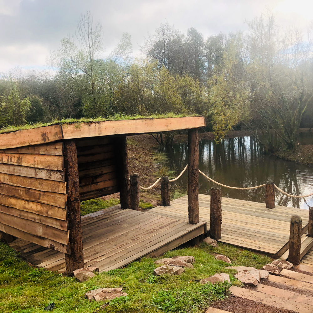 Boat house designed and built in timber by Evergreen Wales in Penylan
